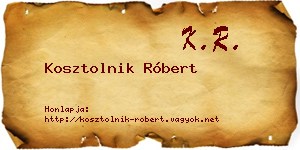 Kosztolnik Róbert névjegykártya
