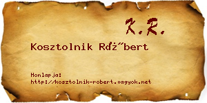 Kosztolnik Róbert névjegykártya